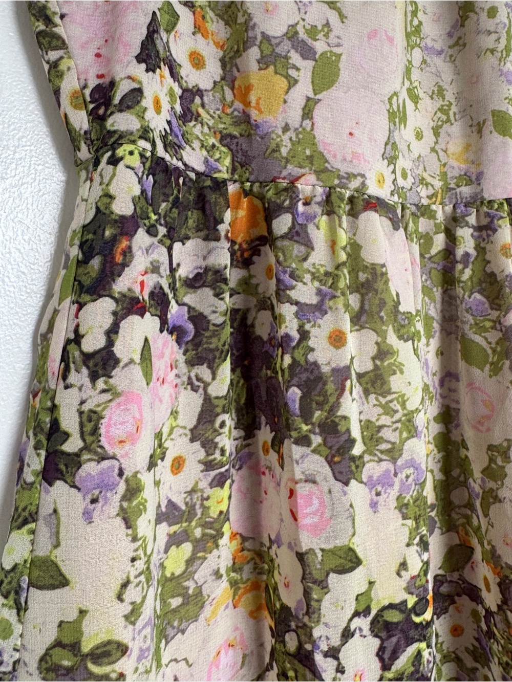 Vintage MADEWELL Maxi Dress Rare Watercolor Floral Garden Botanical Size 12 NWT - Picture 3 of 15